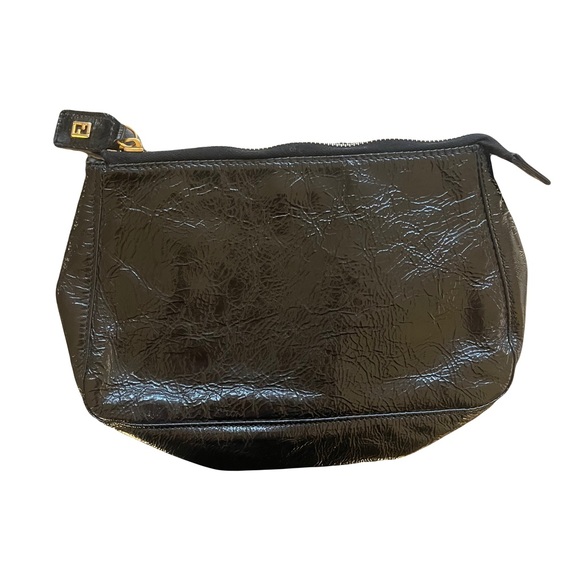 Fendi Handbags - Fendi black leather cosmetic pouch